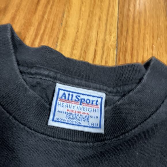 Vintage 90s United We Stand T-Shirt Large Black USA Flag Eagle SingleStitch Flaw - Picture 3 of 8